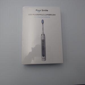 Puur Smile LED Electric Lumibrush Toothbrush with 2 Heads Wireless Base NIB